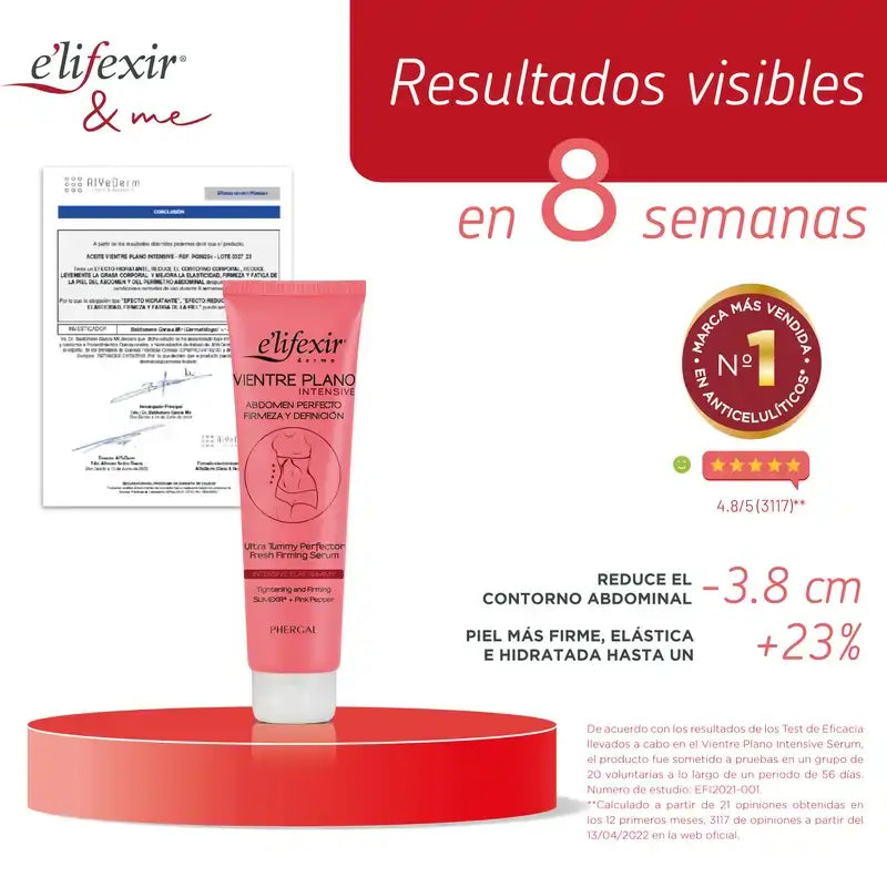 Elifexir Siero Pancia Piatta Riduttore Intensivo Addome Rassodante Brucia Grassi 150Ml