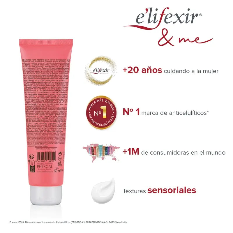 Elifexir Siero Pancia Piatta Riduttore Intensivo Addome Rassodante Brucia Grassi 150Ml