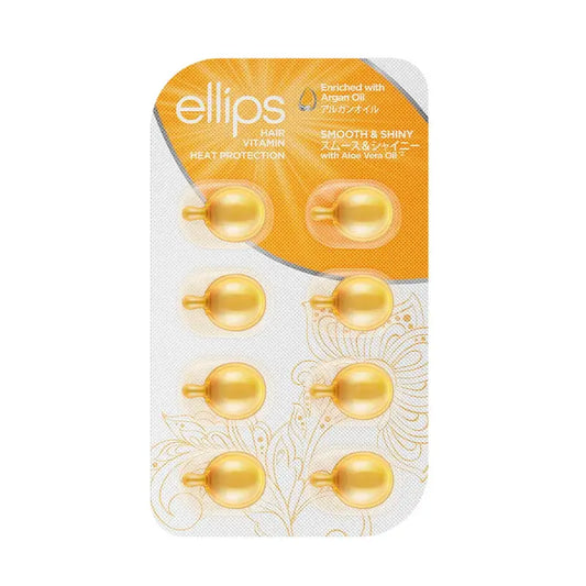 Ellips Capelli Vitamina Olio di Argan Giallo Olio di Argan Morbidezza e lucentezza , 8 capsule