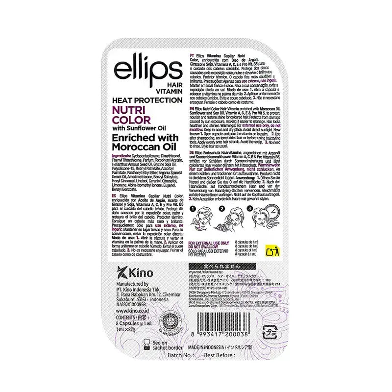 Ellips Capelli Vitamina Olio di Argan Lilla Nutricolor , 8 capsule