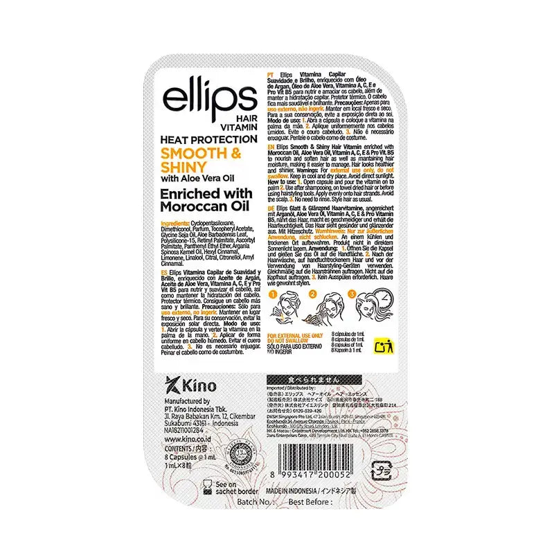 Ellips Capelli Vitamina Olio di Argan Arancio Vitalità , 8 capsule