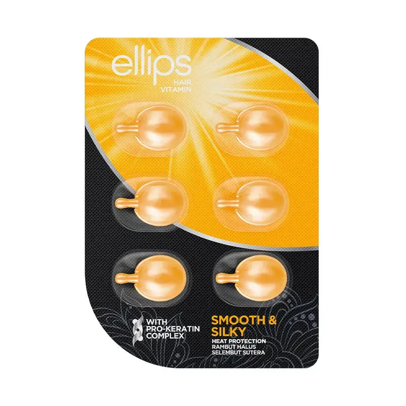 Ellips Pro-Keratin Yellow Hair Vitamin Capelli lisci e setosi , 6 capsule