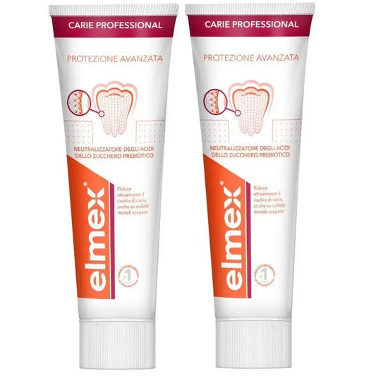 Elmex Protezione dalla carie - Dentifricio, confezione da 2 x 75 ml