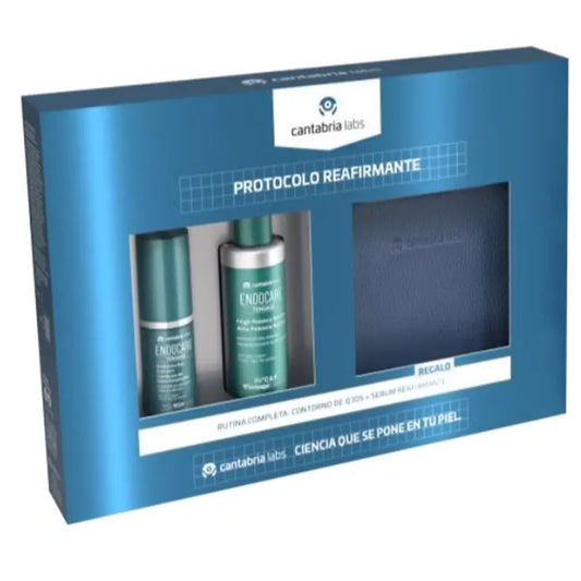 Endocare Tensage Siero ad alta potenza 30 Ml + Contorno occhi illuminante 15 Ml + Borsa da toilette premium