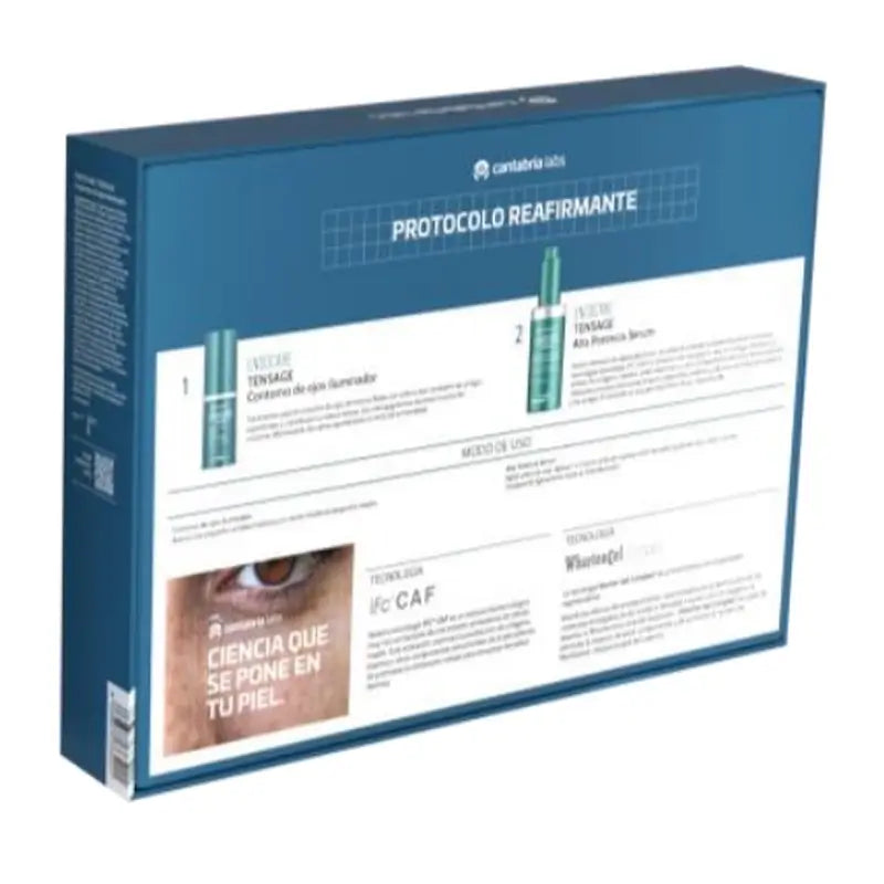 Endocare Tensage Siero ad alta potenza 30 Ml + Contorno occhi illuminante 15 Ml + Borsa da toilette premium