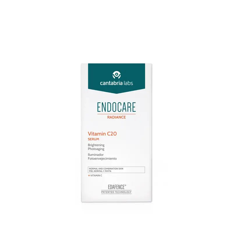 Endocare Siero Antiossidante con Vitamina C Radiance C20%, 30 ml