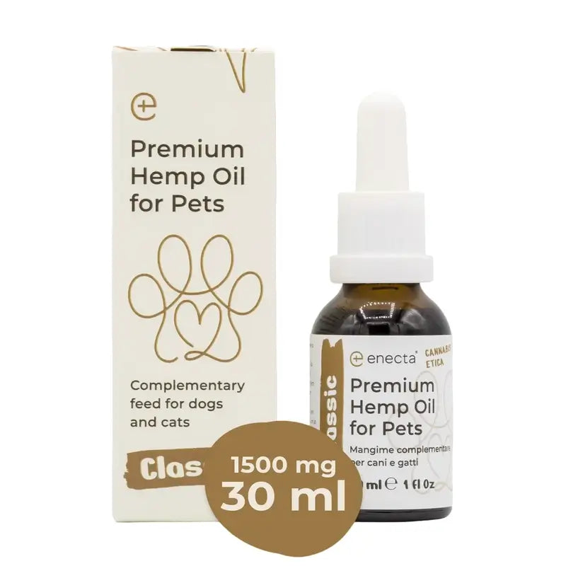Enecta Olio di canapa per animali domestici 1500 mg, 30 ml