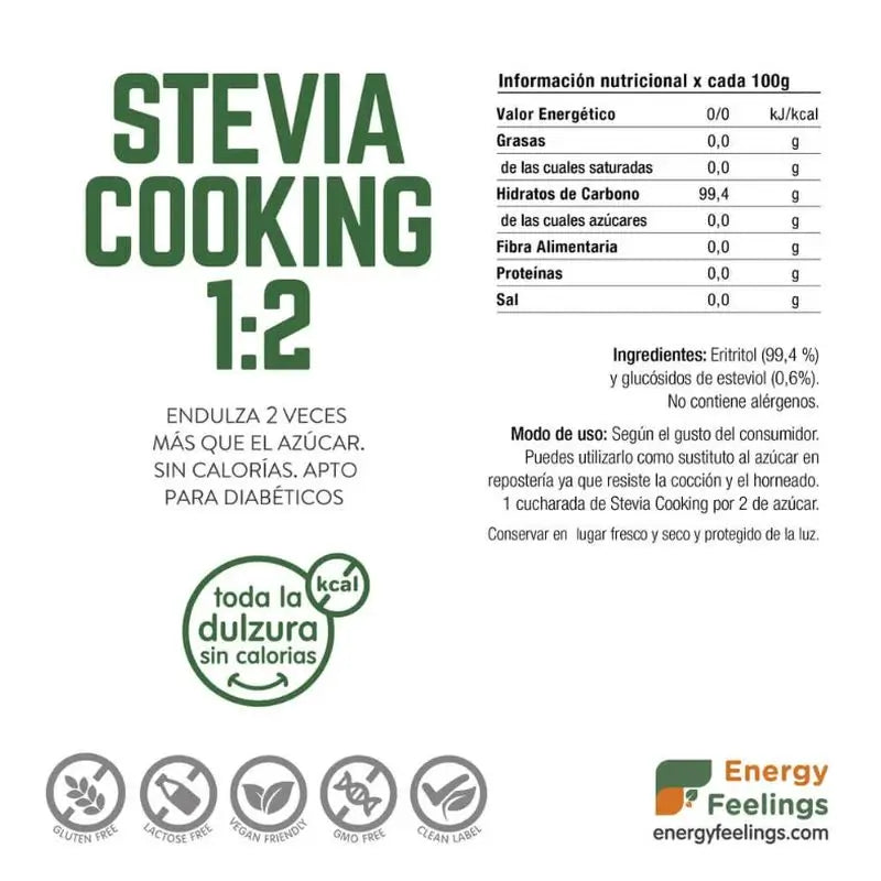 Sensazioni di energia Stevia Cottura 1:2 250Gr. Vegan Sg