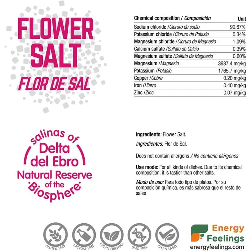 Sensazioni di energia Flor De Sal 250Gr. Eco Vegan Sg** Sensazioni di energia
