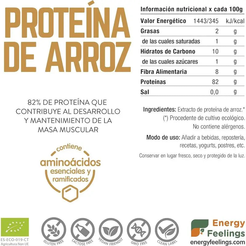 Energy Feelings Proteine del Riso 1Kg. Eco Vegan Sg