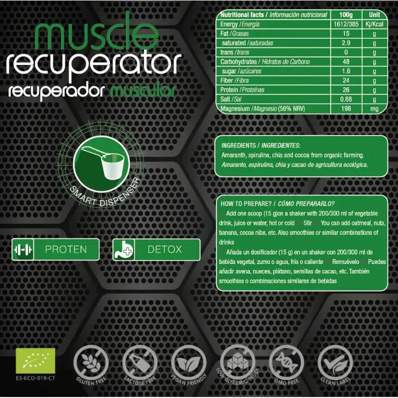 Sensazioni di energia Recuperatore muscolare 750 gr. Eco Vegan