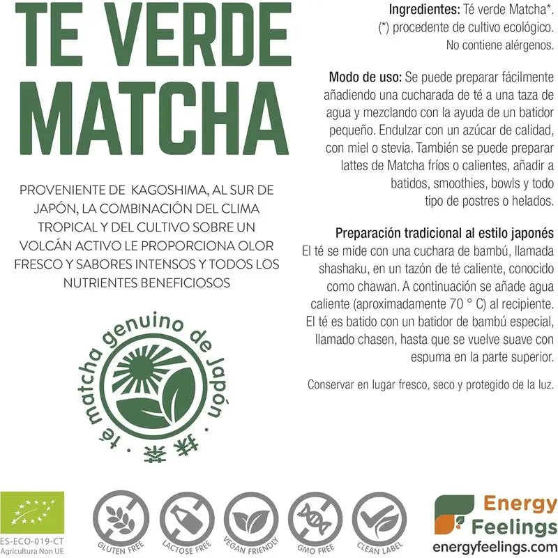 Sensazioni di energia Tè verde Matcha in polvere 1Kg. Eco Vegan Sg