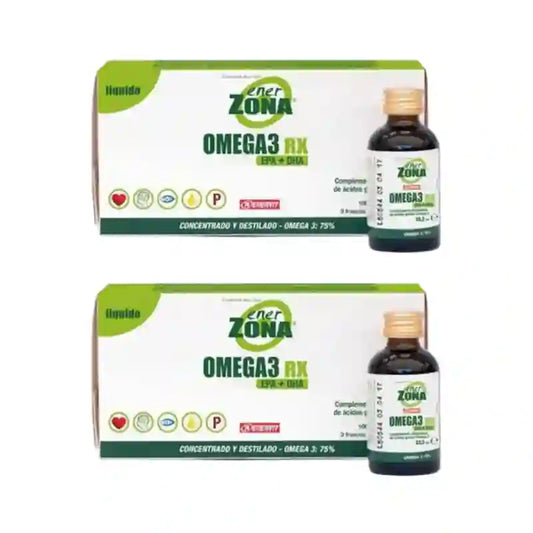 Enerzona Omega 3 Rx Liquido 3 Bottiglie X 33,3 Ml, Confezione Da 2