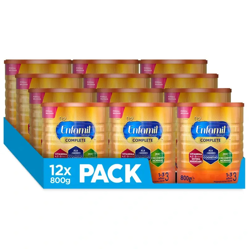 Enfamil Complete 3 Latte per la crescita, 12 X 800g