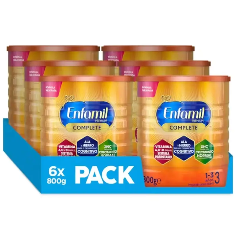 Enfamil Complete 3 Latte Crescita, Confezione 6 X 800 Gr