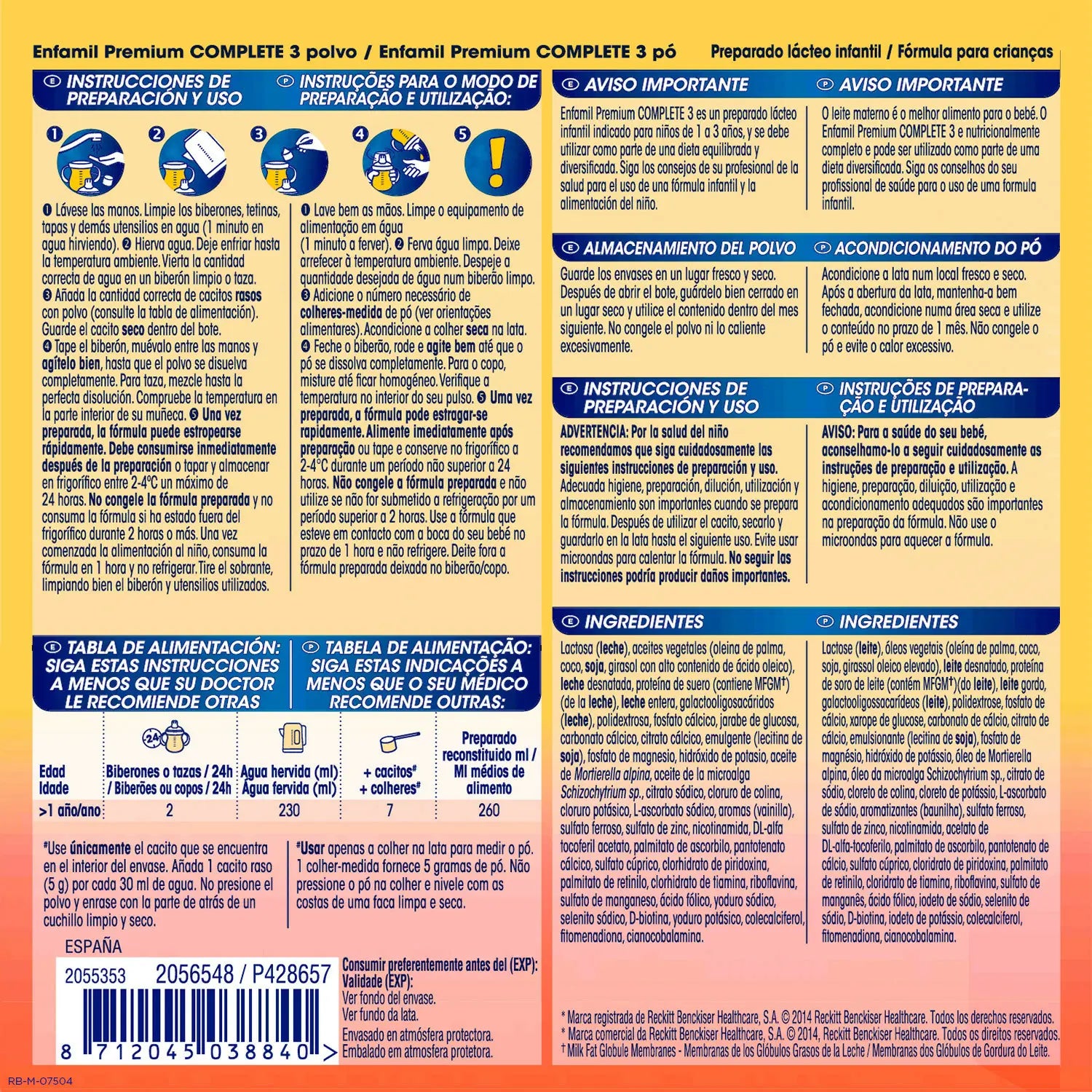 Enfamil Complete 3 Latte per la crescita, 800g