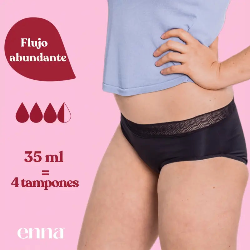 Enna Mutandina mestruale moderna - Flusso abbondante, taglia XS