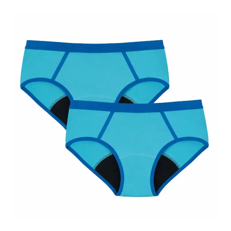 Enna Mutandina mestruale Teens Sporty - Flusso medio, 152 cm, blu, confezione da 2 unità
