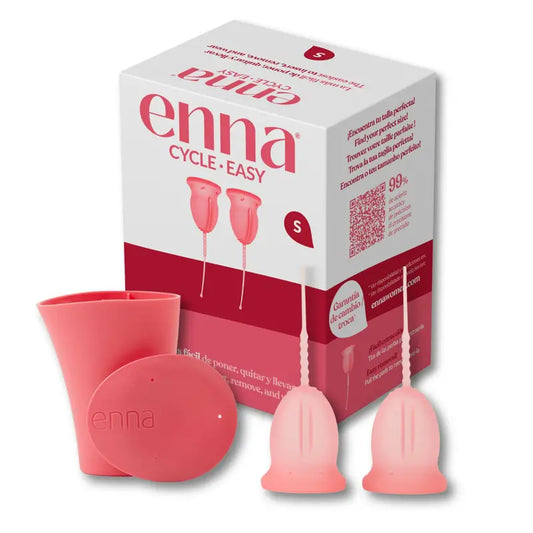 Enna Cycle Easy Coppetta mestruale taglia S, 2 coppette + astuccio sterilizzato