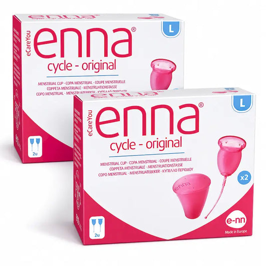 Enna Cycle Original Coppetta mestruale senza applicatore, taglia L, confezione da 2 unità