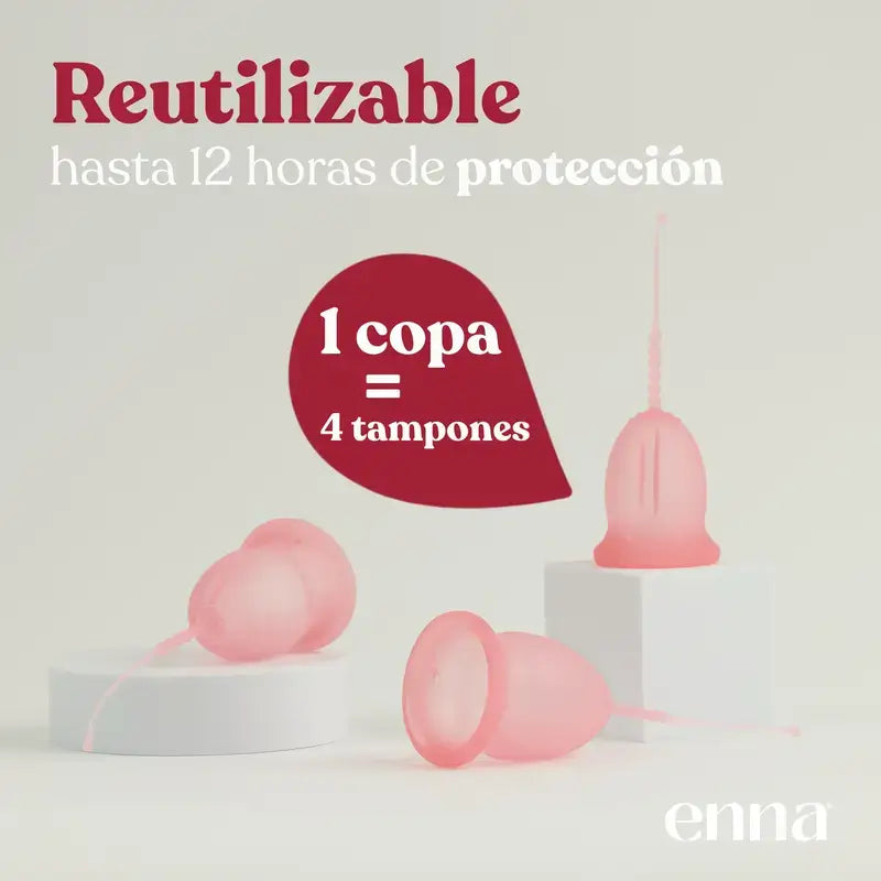 Enna Cycle Starter kit Coppetta mestruale, confezione da 2 pezzi.