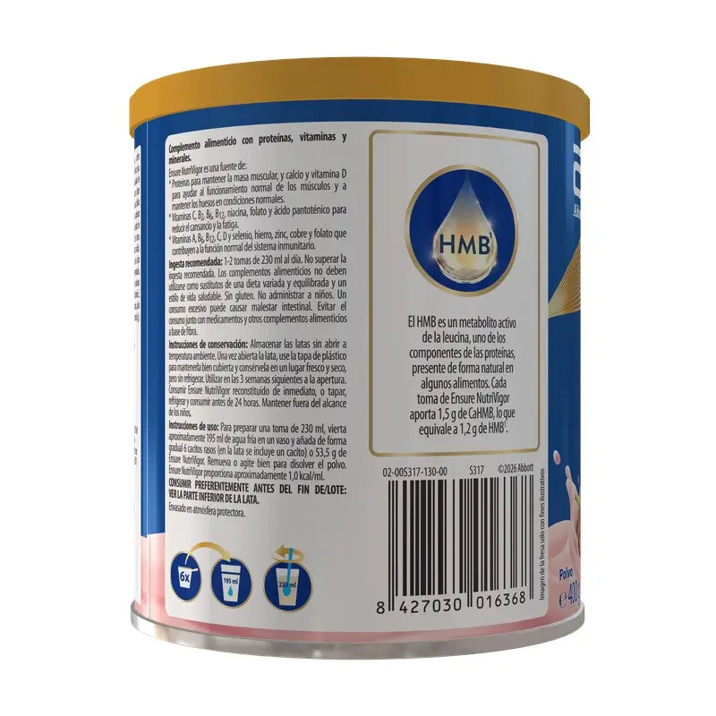 Ensure Nutrivigor al gusto di fragola, 400 g