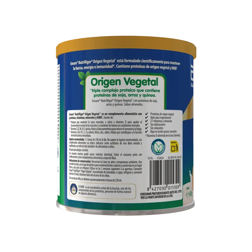 Ensure Nutrivigor Origine Vegetale Gusto Mandorla Adulti, 400 g