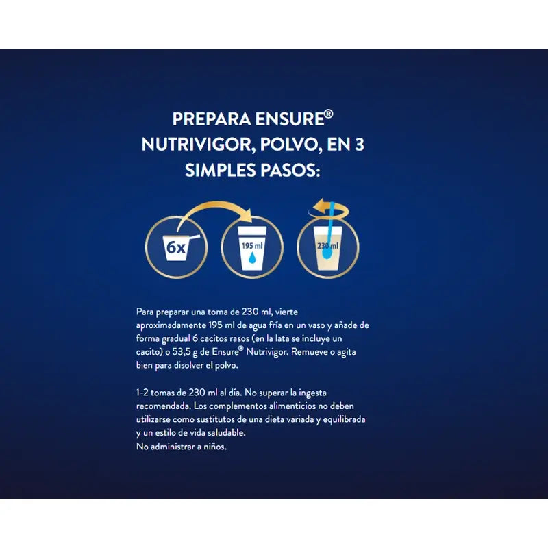 Ensure Nutrivigor Vaniglia in lattina, confezione da 2x850 grammi