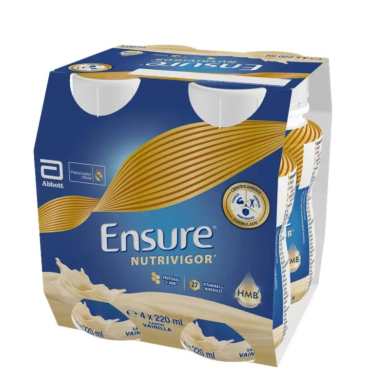 Ensure Nutrivigor Frullato alla vaniglia per adulti, 4 flaconi x 220 ml