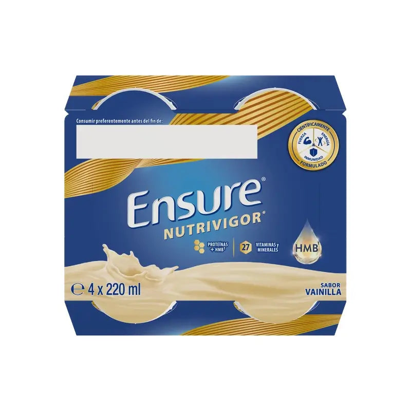 Ensure Nutrivigor Frullato alla vaniglia per adulti, 4 flaconi x 220 ml
