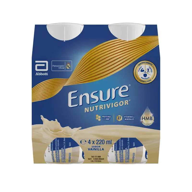 Ensure Nutrivigor Frullato alla vaniglia per adulti, 4 flaconi x 220 ml