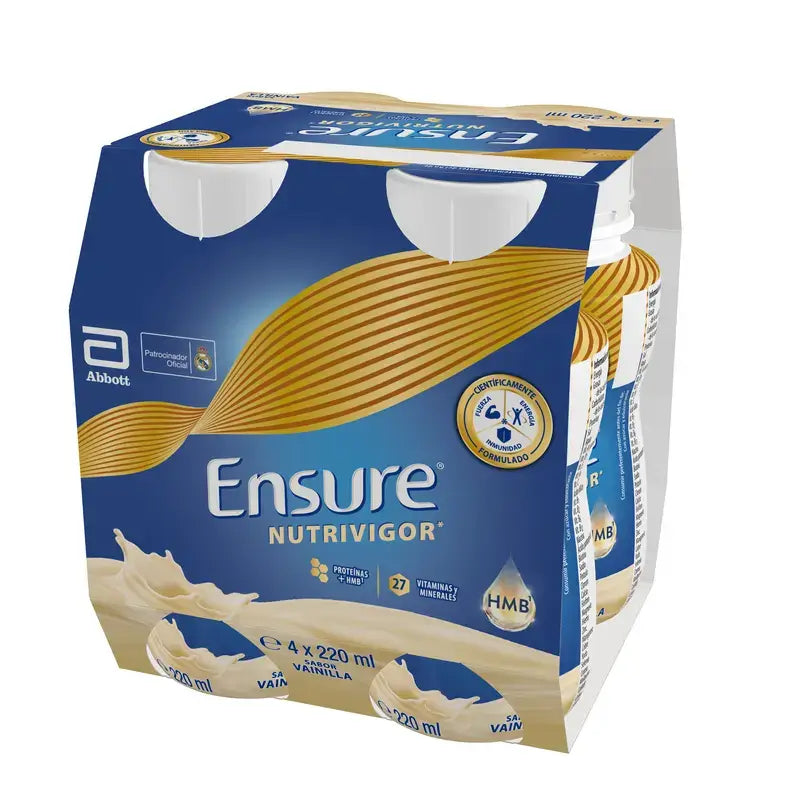 Ensure Nutrivigor Frullato alla vaniglia per adulti, 4 flaconi x 220 ml