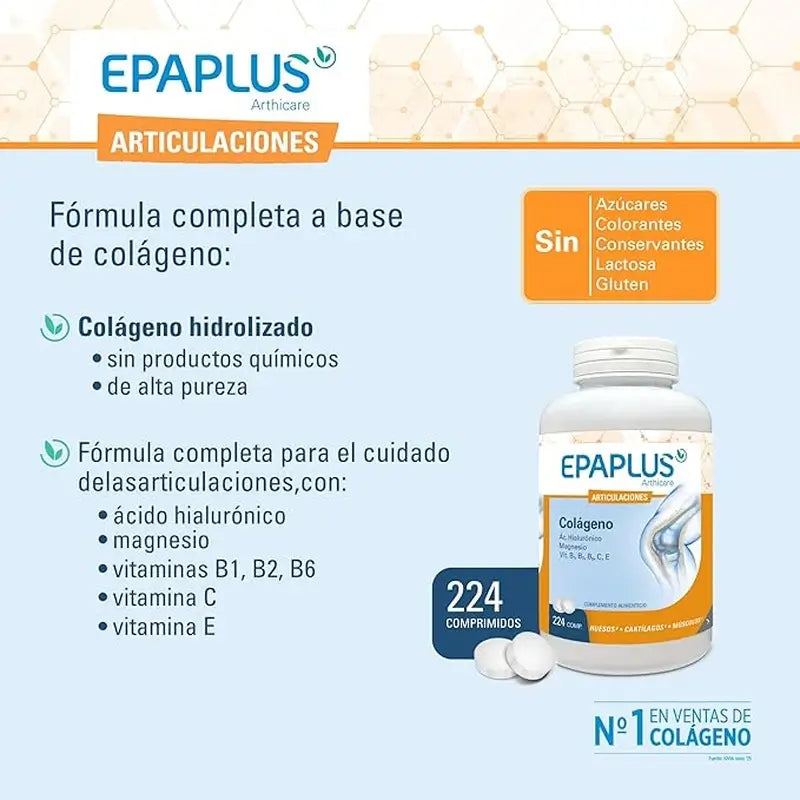 Epaplus Arthicare Collagen Antiox Magnesium + Hyaluronic Acid , 224 compresse
