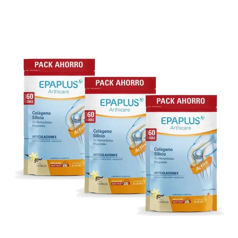 Epaplus Arthicare Collagene Antiox alla vaniglia in polvere, 60 giorni, 654 g, confezione da 3