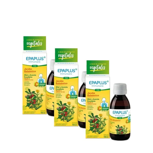 Epaplus Immuncare Sciroppo per la tosse per adulti al gusto di limone, 150 ml, confezione da 3