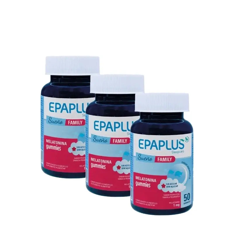 Epaplus Sleepcare Melatonina Gummies Plus, 50 caramelle gommose, confezione da 3
