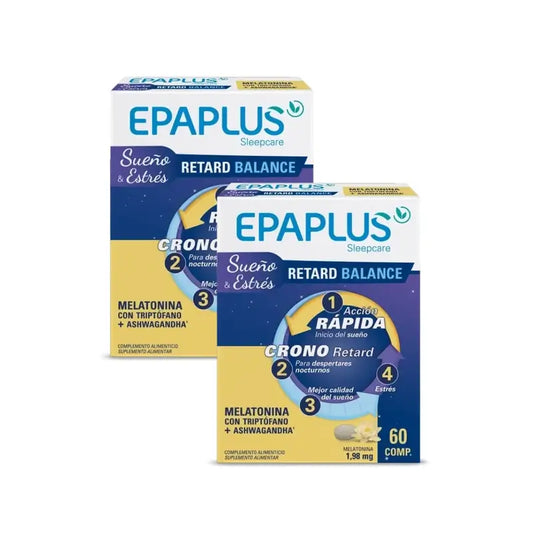 Epaplus Sleepcare Melatonina Retard Balance con triptofano, 30 grammi, 2X60 compresse