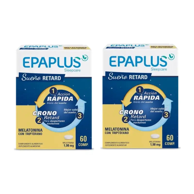 Epaplus Sleepcare Melatonina Retard con triptofano Confezione da 2 x 60 compresse
