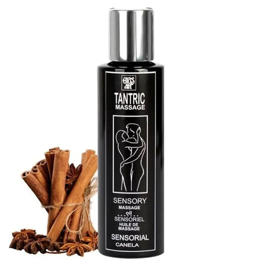 Eros-Art Olio naturale per massaggi tantrici e afrodisiaci alla cannella 100 ml