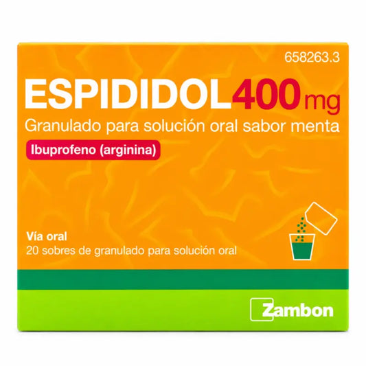 Espididol 400 mg granulato per soluzione orale gusto menta piperita, 20 bustine