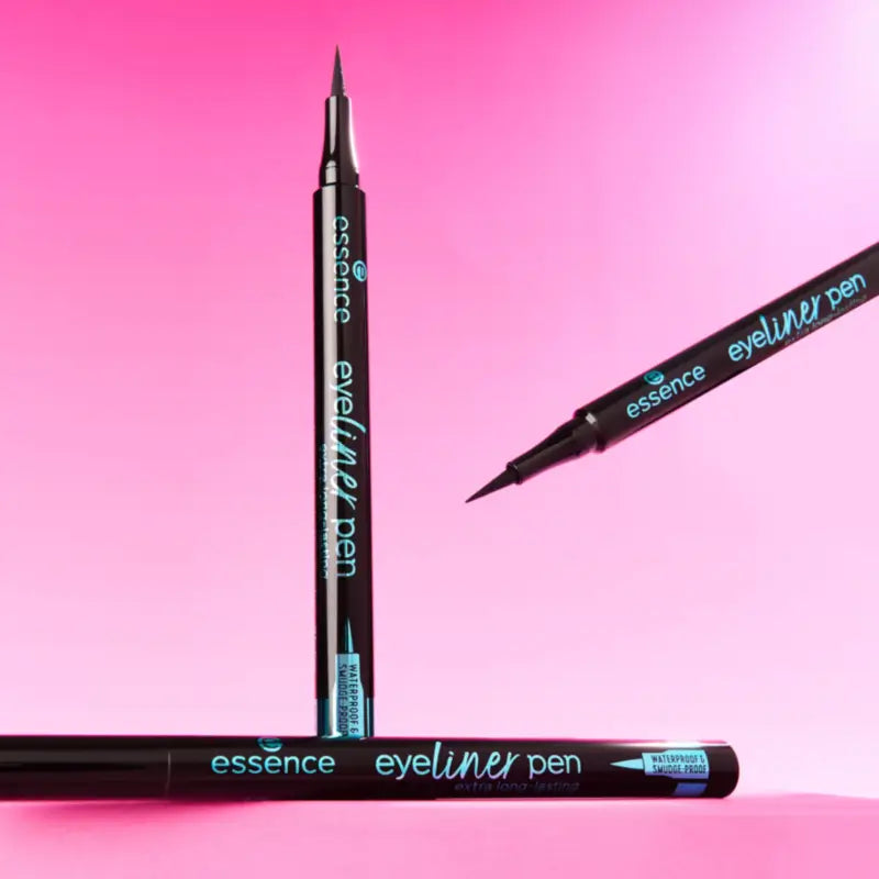 Essence Eyeliner a pennarello a lunga tenuta, waterproof e a prova di sbavature 01, 1,2 ml
