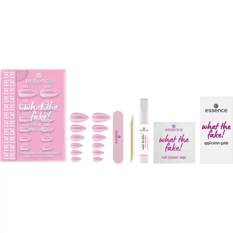 Set manicure Essence con unghie finte What The Fake! Unghie a pressione 02 , 28 pezzi