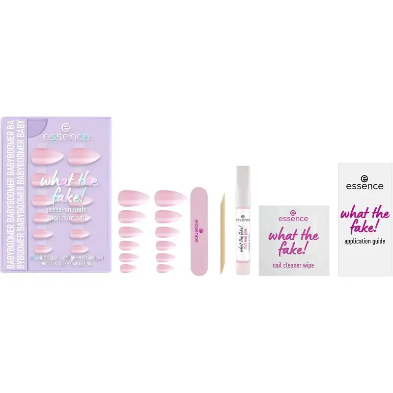 Set manicure Essence con unghie finte What The Fake! Unghie a pressione 03 , 28 pezzi