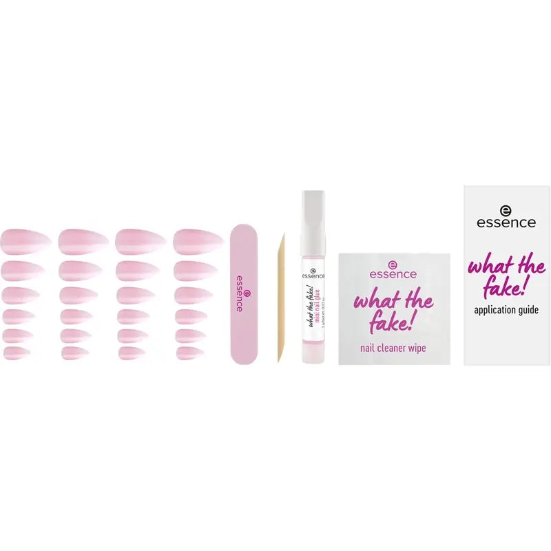 Set manicure Essence con unghie finte What The Fake! Unghie a pressione 03 , 28 pezzi