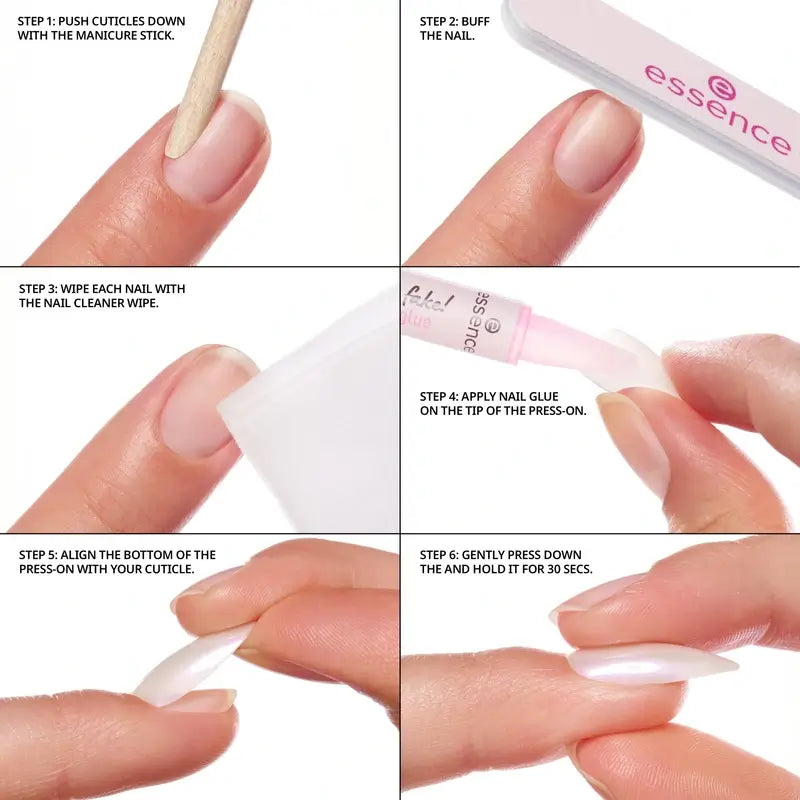 Set manicure Essence con unghie finte What The Fake! Unghie a pressione 04 , 28 pezzi