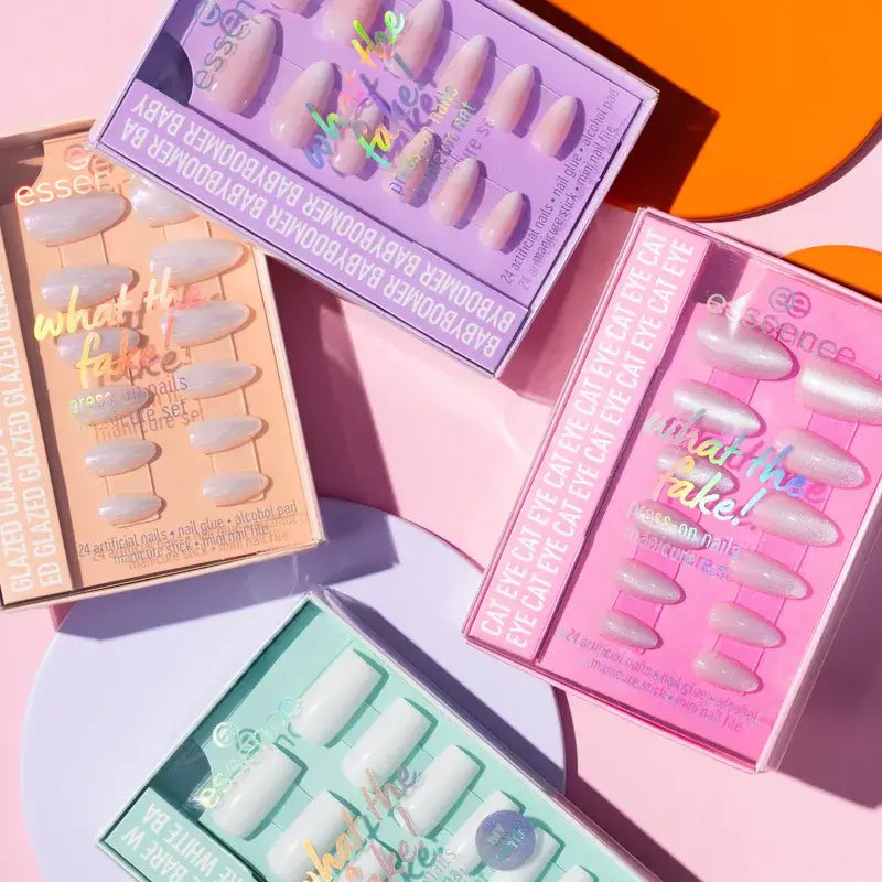 Set manicure Essence con unghie finte What The Fake! Unghie a pressione 04 , 28 pezzi
