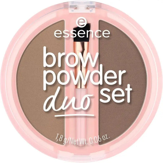 Essence Polvere per sopracciglia Duo Set 01 Marrone, 1,8 g