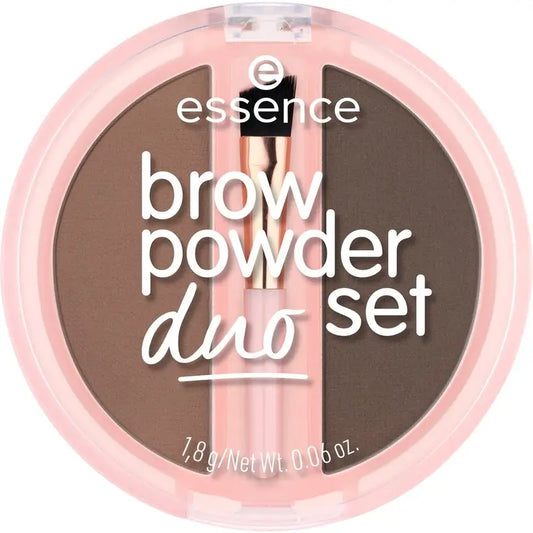 Essence Polvere per sopracciglia Duo Set 02 Marrone, 1,8 g