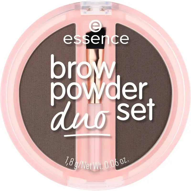 Essence Polvere per sopracciglia Duo Set 03 Marrone, 1,8 g