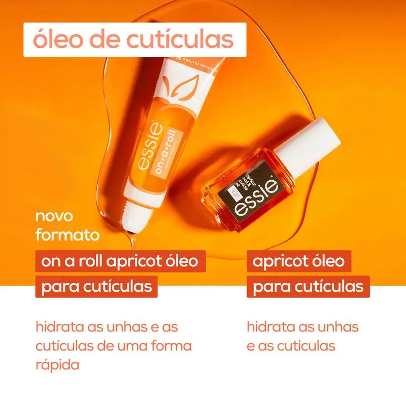 Essie On A Roll Olio idratante per unghie e cuticole all'albicocca.